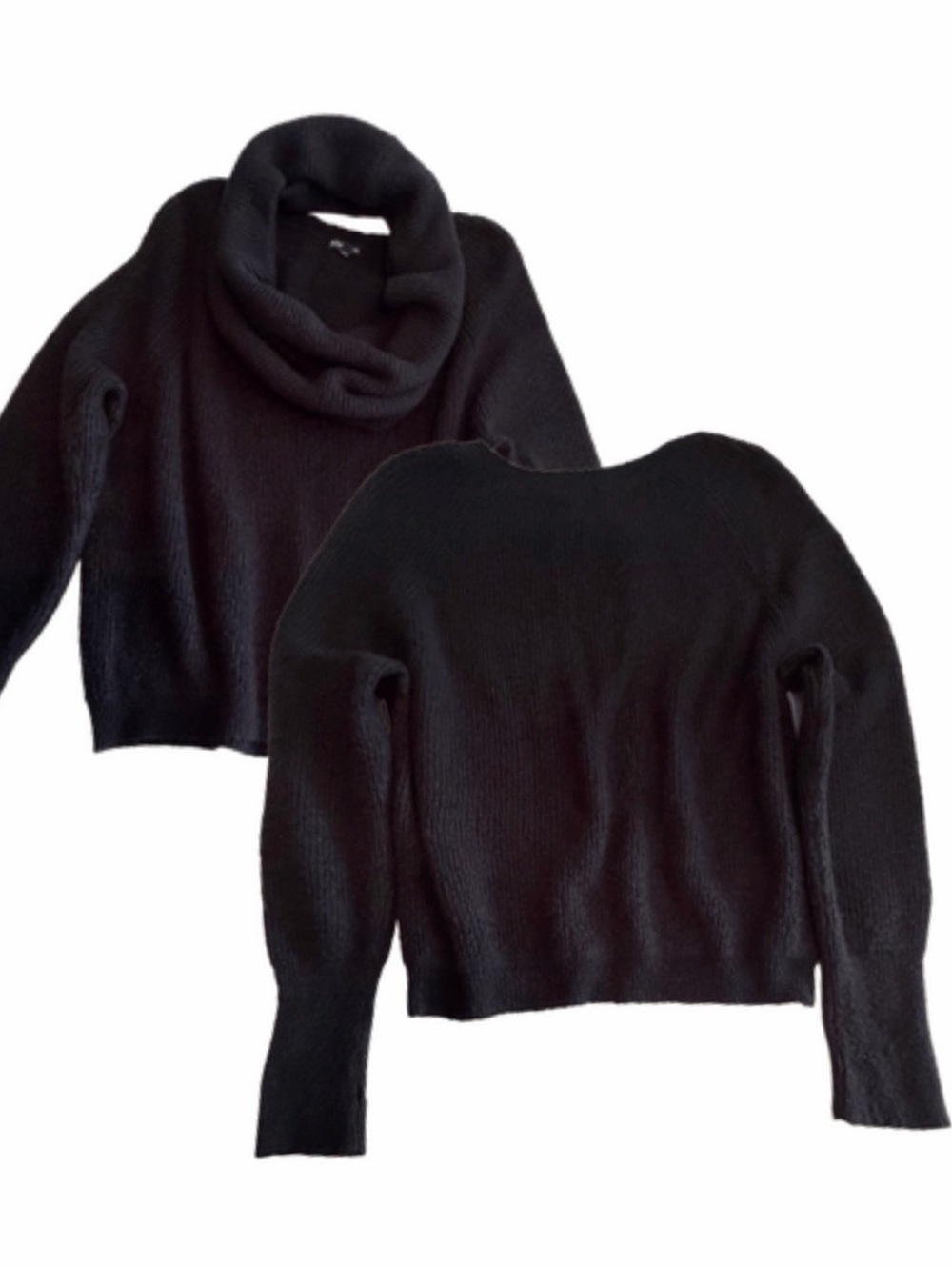 EXPRESS Cozy Black 2-in-1 Knit Sweater